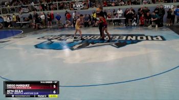 97 lbs Cons. Round 1 - Seth Gilila, Bethel Freestyle Wrestling Club vs Diego Marquez, Lions Den Wrestling Club