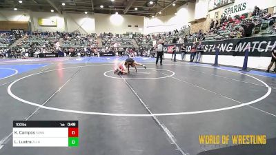 100 lbs Consi Of 16 #2 - Kaleb Campos, Sunnyside Ironman vs Lemuel Lustre, Zillah