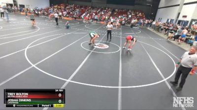 3A 195 lbs Quarterfinal - Trey Bolton, Belton-Honea Path vs Josiah Dinkins, Lakewood