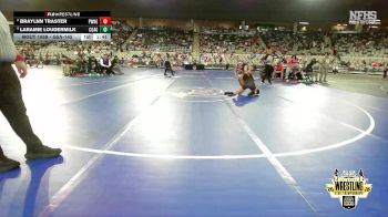 G5A-145 lbs Champ. Round 1 - Braylnn Traster, PAWNEE (Girls) vs Laramie Loudermilk, COALGATE (Girls)