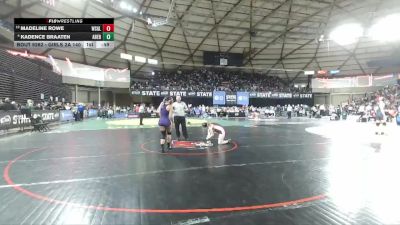 Girls 2A 155 lbs Cons. Round 2 - Aaliyah Booth, Columbia River (Girls) vs Ava Hozail, Lakewood (Girls)