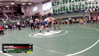 285 lbs Cons. Round 2 - John Siders, Westfall (Williamsport) vs Ben Brendle, Louisville