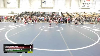 70 lbs Cons. Round 3 - Trenton Meyers, Whitney Point Youth Wrestling Club vs Javokhir Bakhodirov, Club Not Listed