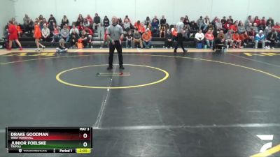 JV-13 lbs Round 2 - Drake Goodman, West Marshall vs Junior Foelske, Tripoli