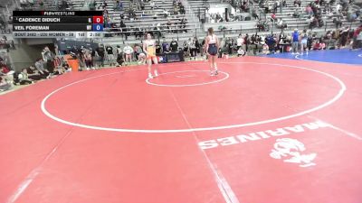 U20 Women - 65 lbs Champ. Round 3 - Cadence Diduch, IL vs Veil Foreman, WY