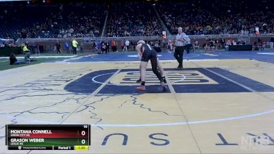 D4-150 lbs Quarterfinal - Montana Connell, Union City HS vs Grason Weber, Leslie HS