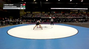 120 lbs Cons. Round 3 - Brooklyn Simpson, Goddard HS vs Maddy Knight, Lansing HS