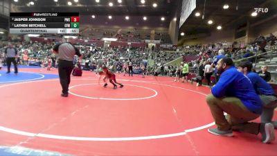55 lbs Quarterfinal - Lathen Mitchell, Cyclone Youth Wrestling vs Jasper Johnson, Paris Wrestling Club