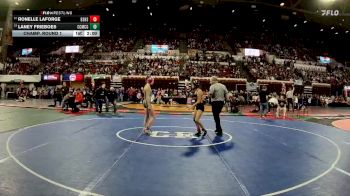 G - 100 lbs Champ. Round 1 - Laney Frieboes, Custer Co. (Miles City) Girls vs RonElle LaForge, Billings Senior High School Girls