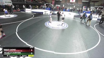 130 lbs Champ. Round 1 - Bailey Cathey, Swamp Monsters Wrestling Club vs Michelle Lauritzen, California
