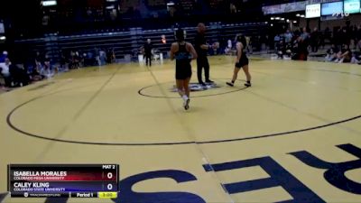 101 lbs Semifinal - Isabella Morales, Colorado Mesa University vs Caley Kling, Colorado State University