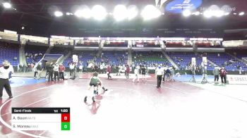106 lbs Semifinal - Aidan Baum, Milford vs Scotty Moreau, Lowell Catholic