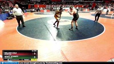 3A 285 lbs Cons. Round 3 - Wyatt Schmitt, Joliet (West) vs William Cole, Round Lake