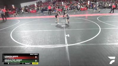 75 lbs Semifinal - Lennon Neefe, Ithaca/Weston vs Kendalynn Arndt, Freedom Girls Wrestling