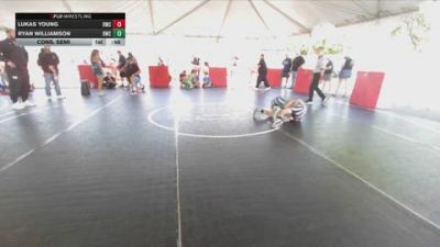 77 lbs Cons. Semi - Lukas Young, 951 Wrestling Club vs Ryan Williamson, 951 Wrestling Club