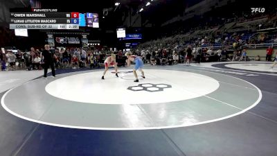 126 lbs Cons. Sub-rd Of 32 - Owen Marshall, WA vs Lukas Littleton Mascaro, PA