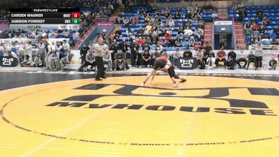 127 lbs Qtr-finals - Carden Wagner, Montgomery Area vs Jamison Forrest, Bishop McCort