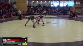 133 lbs Semifinal - Austin Johnston, Illinois Wesleyan vs Coby Haney, Millikin