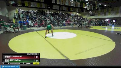 145 lbs Champ. Round 2 - Ibraheem Farha, Poway vs Brently Macamay, Walnut