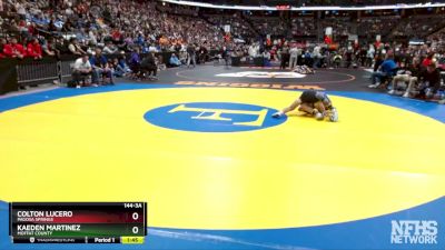 144-3A Quarterfinal - Kaeden Martinez, Moffat County vs Colton Lucero, Pagosa Springs