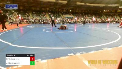 70 lbs Round Of 16 - Colston Yocham, Coweta Tiger Wrestling vs John (JJ) Martinez, Black Fox Academy