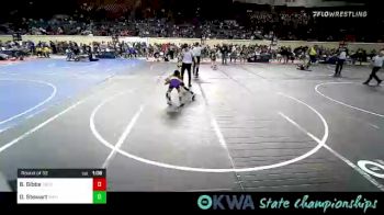 58 lbs Round Of 32 - Brayden Gibbs, Tulsa North Mabee Stampede vs Daxton Stewart, Vian Wrestling Club