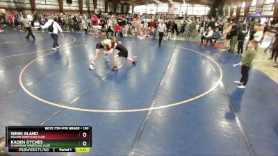 130 lbs Champ. Round 2 - Kaden Dyches, Champions Wrestling Club vs Winn Aland, Falcon Wrestling Club