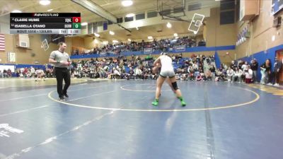 130lbs Quarterfinal - Isabella Otano, Sageview (Girls) vs Claire Hume, Squalicum (Girls)