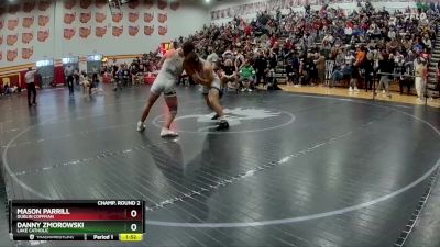 215 lbs Champ. Round 2 - Mason Parrill, Dublin Coffman vs Danny Zmorowski, Lake Catholic