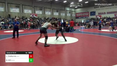 220 lbs Consi Of 16 #1 - Lamario Claiborne, Bishop Alemany vs Brady Hill, Buhach Colony