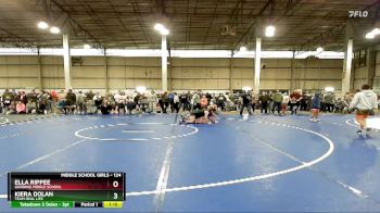 124 lbs Semifinal - Ella Rippee, Gooding Middle School vs Kiera Dolan, Team Real Life