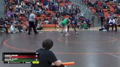 132 lbs Quarterfinal - Bakari Scott, Fremont Ross vs Jaxon Swank, Clear Fork