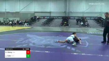 91 lbs Consolation - Kasia Wong, Standfast Wrestling vs Jolene Cole, Mayo Quanchi Judo And Wrestling Club