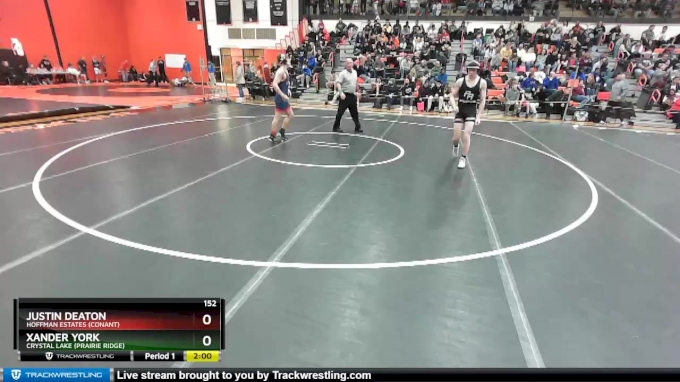 152 lbs Champ. Round 2 - Justin Deaton, Hoffman Estates (CONANT) vs ...