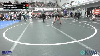 110 lbs 3rd Place - Amberlyn Bruce, Tulsa Blue T Panthers vs Rocklyn Johnson, Brushy Wrestling Club