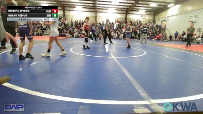 58 lbs Rr Rnd 5 - Weston Myers, Pawhuska Elks Takedown vs Grant Remus, Barnsdall Youth Wrestling