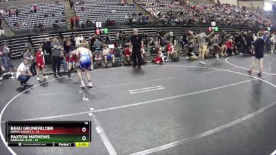 112 lbs Finals (8 Team) - Beau Grunefelder, North Dakota 2 vs Paxton Mathews, Nebraska Blue