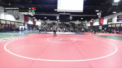 175 lbs Champ. Round 1 - Carter Henley, Whittier vs Kingston Watts, Troy