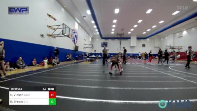 47-51 lbs Rr Rnd 4 - Blakelee Vinson, Weatherford Youth Wrestling vs Brooklyn Breeze, Comanche Takedown Club