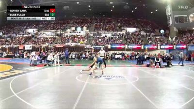 AA - 103 lbs Quarterfinal - Luke Flack, Belgrade vs Adrien Lara, Great Falls / MSDB