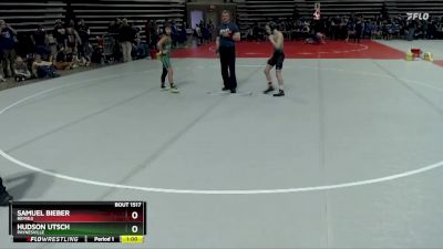 90 lbs Quarterfinal - Samuel Bieber, Bemidji vs Hudson Utsch, Paynesville