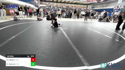 58-61 lbs Quarterfinal - Kamden Peters, Harrah Little League Wrestling vs Rydin Guerra, Newcastle Youth Wrestling