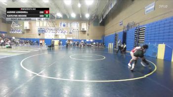 130lbs Champ. Round 2 - Audrie Longwell, Castle Rock (Girls) vs Kaitlynn Moore, Cheney (Girls)