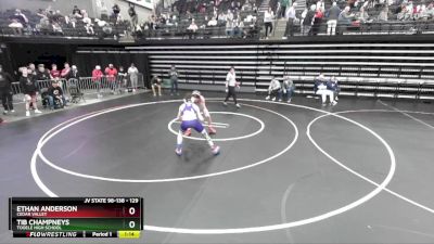 129 lbs Cons. Round 2 - Tib Champneys, Tooele High School vs Ethan Anderson, Cedar Valley