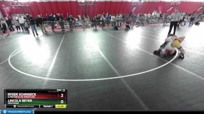 113 lbs Cons. Round 4 - Ryker Schingeck, X-Factor Elite Wrestling vs Lincoln Beyer, Wisconsin