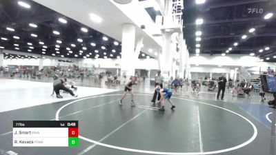 77 lbs Consolation - Jordy Smart, Ravage WC vs River Kovacs, Poway Elite