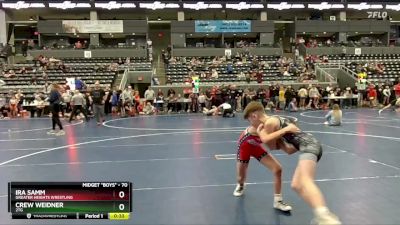 70 lbs Cons. Round 5 - Ira Samm, Greater Heights Wrestling vs Crew Weidner, 2TG