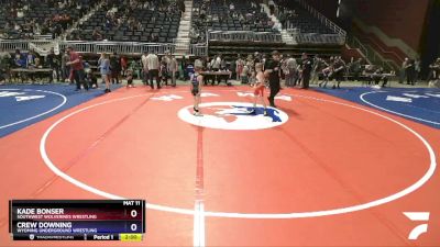 67 lbs Quarterfinal - Kade Bonser, Southwest Wolverines Wrestling vs Crew Downing, Wyoming Underground Wrestling