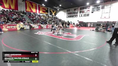 138 lbs 1st Place Match - Arno Vardanyan, Birmingham vs Brandon Walter-Strauss, West Torrance