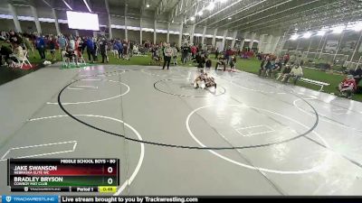 80 lbs Champ. Round 2 - Bradley Bryson, Cowboy Mat Club vs Jake Swanson, Nebraska Elite WC